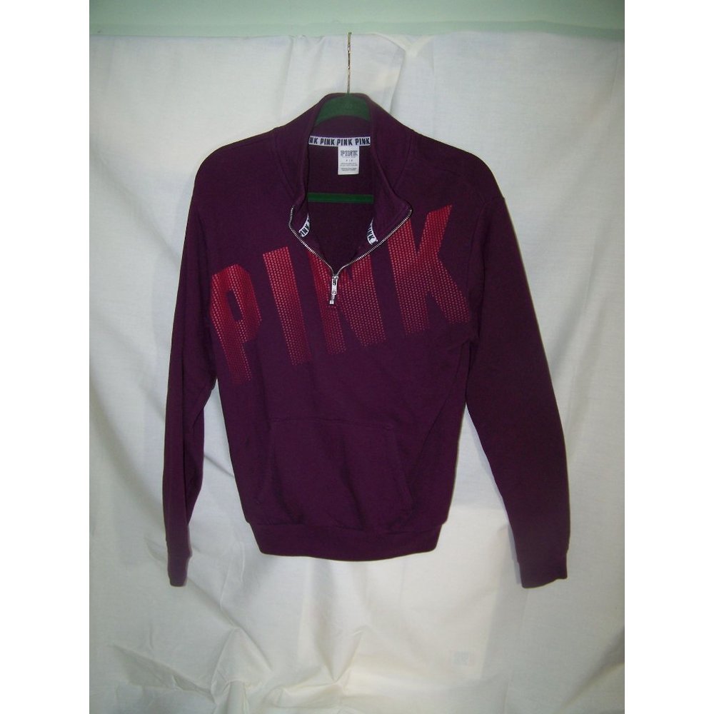 Victoria's Secret PINK Sweatshirt Top Logo S Purple
